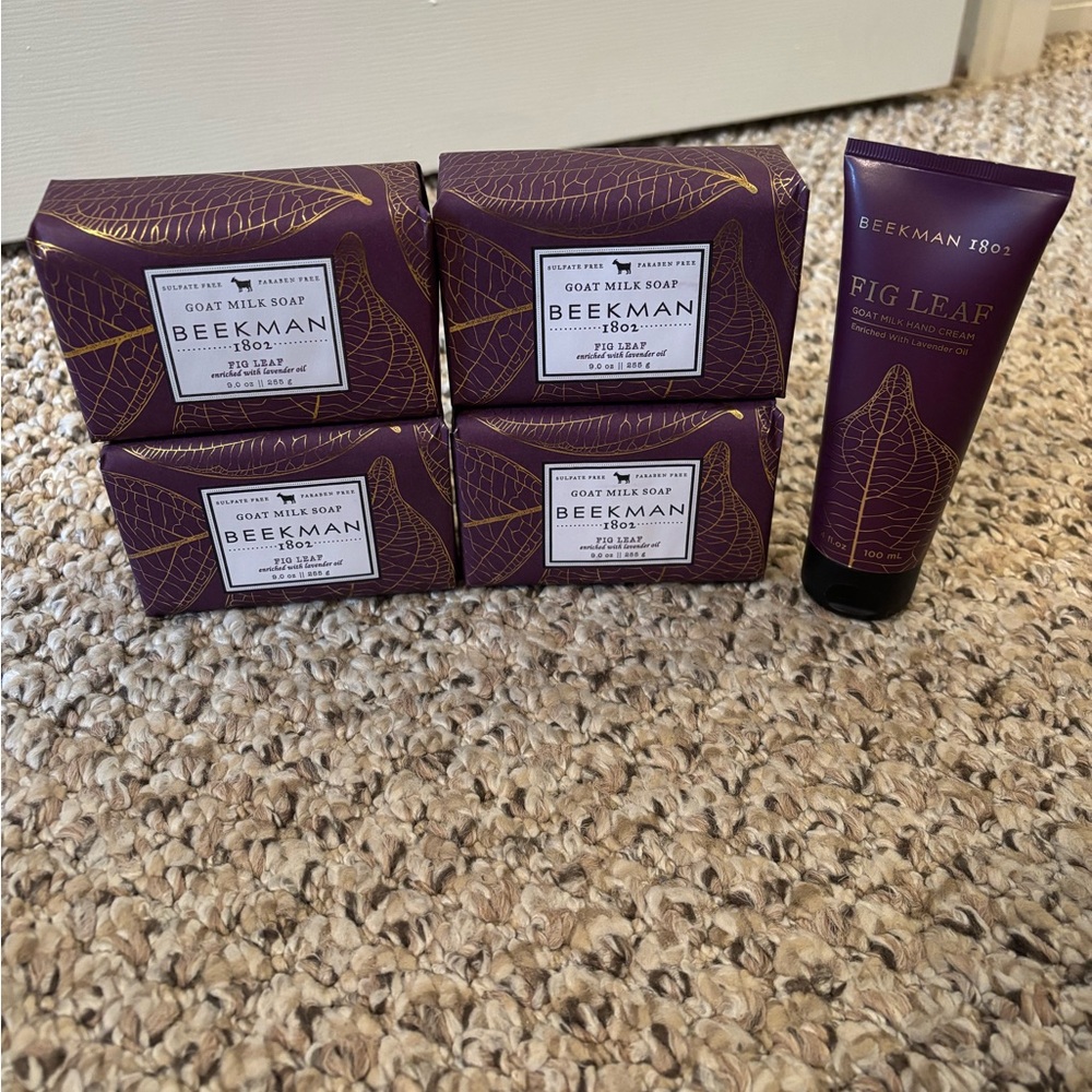 Beekman 1802 Fig Leaf Soap and Lotion Set